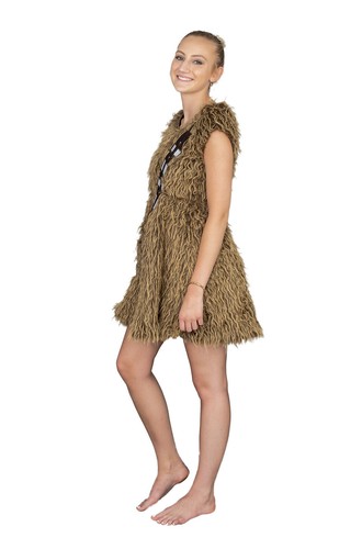 Ladies Junior's Star Wars Chewbacca I Am Furry Halloween Comic Con Costume Dress - 第 10/12 張圖片