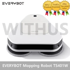 Everybot ThreeSpin TS401W Floor Mopping Robot Cleaner w/Remote Control Tracking_