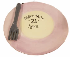 Blue Sky Clayworks 21st Birthday Cake Tea Light Replacement Plate