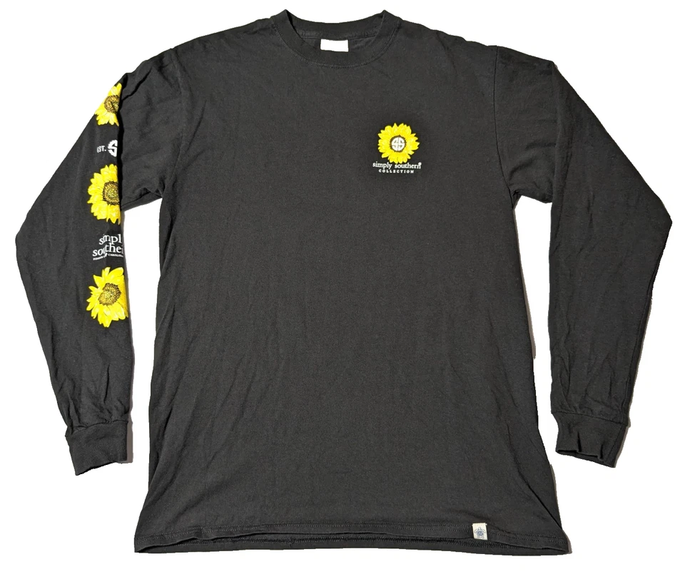 ПРОСТО ЮЖНОЙ BE KIND подсолнухи взрослых средний черный счастливой жизни формула футболка - Изображение 2 из 4