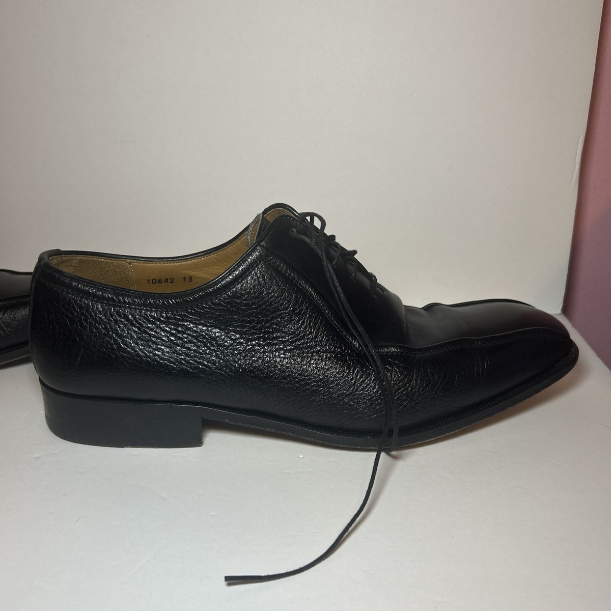 Magnanni Oxford Mens Size 13M Black Leather Casual Dress Shoes