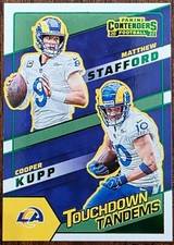 2022 CONTENDERS MATT STAFFORD/COOPER KUPP TOUCHDOWN TANDEMS EMERALD #TDT-LAR