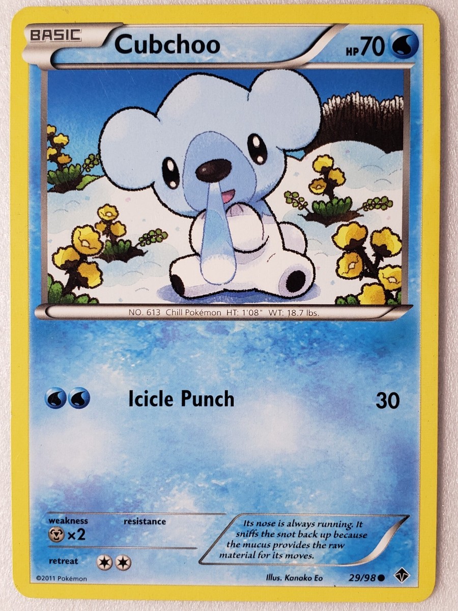 Cubchoo 29/98 PL - Emerging Powers Pokemon Card - Kanako Eo