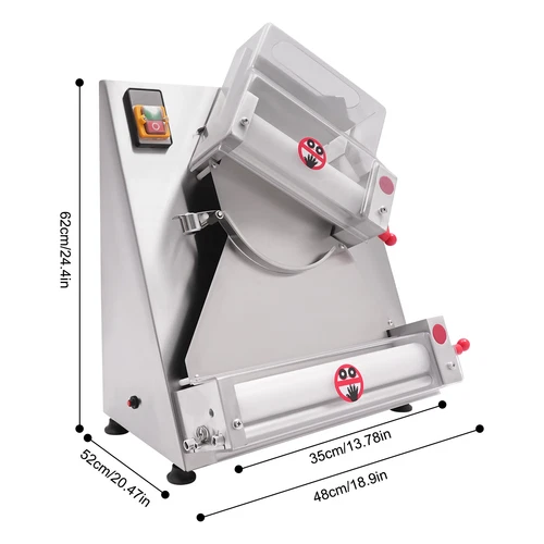 Commercial 4-16" Electric Pizza Dough Roller Sheeter Pastry Press Making Machine - Afbeelding 8 van 18