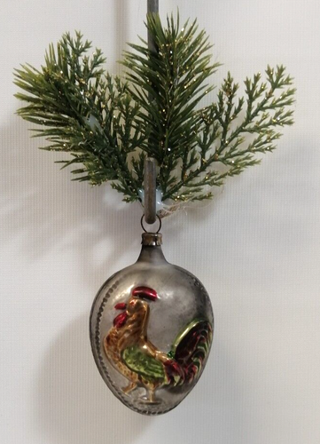 Alter Christbaumschmuck HAHN ORNAMENT Old Christmas Decorations EBay