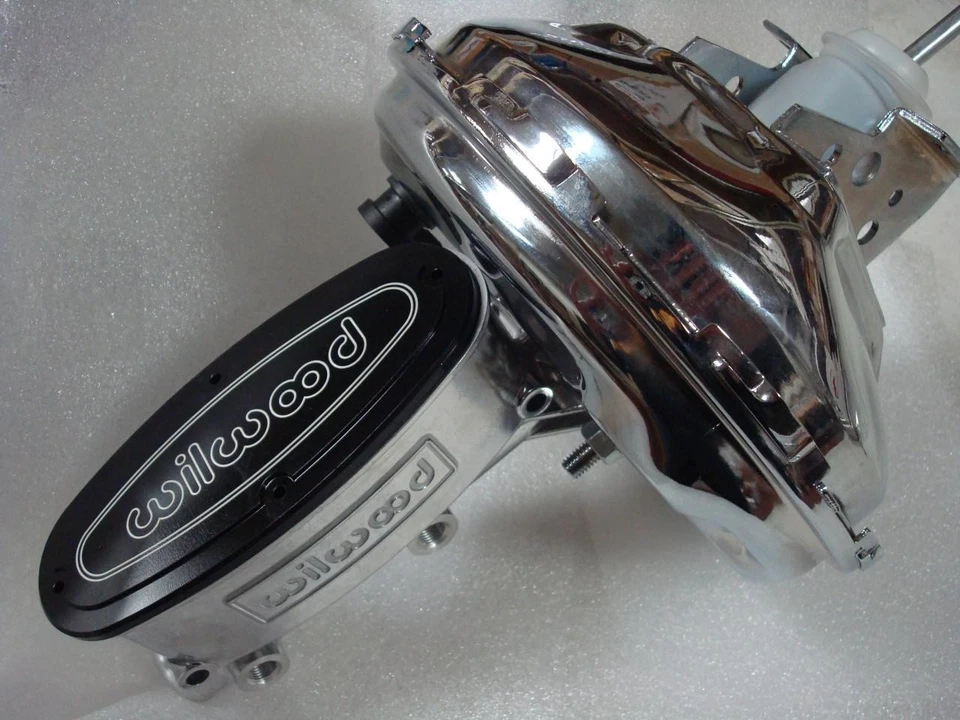 Cilindro maestro Wilwood + potenciador de freno cromado 9" 67 68 69 Camaro Firebird Foto 2 de 2