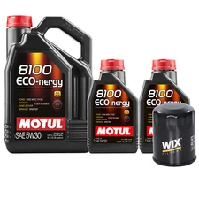 7L Motul 8100 ECO-NERGY 5W30 Wix Filter Motor Oil Change Kit API SL