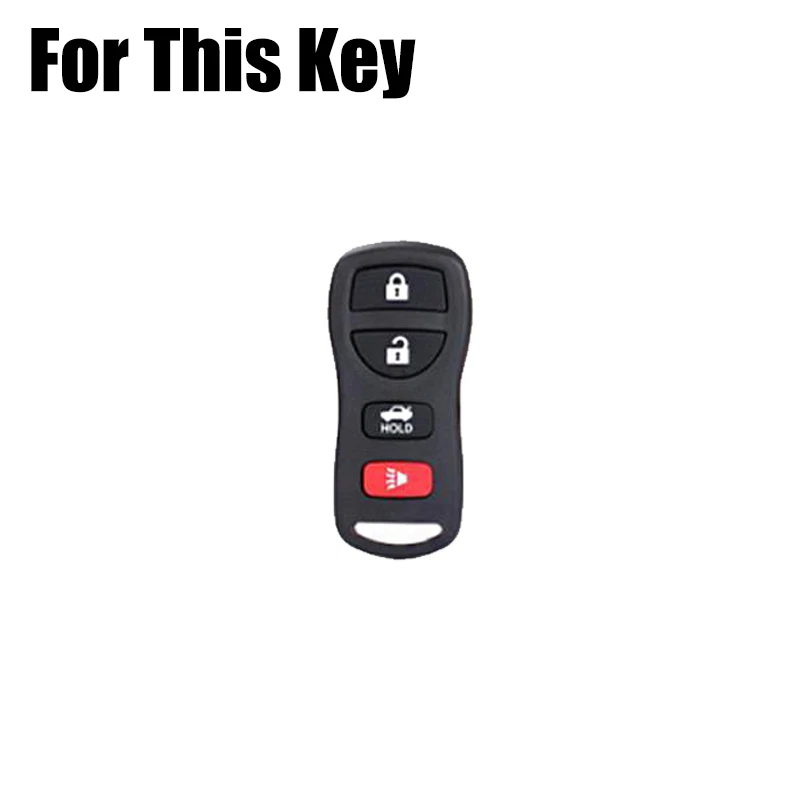 Funda de aleación de silicona para llave de coche para Nissan Xterra Altima Sentra 350Z Frontier Foto 2 de 4