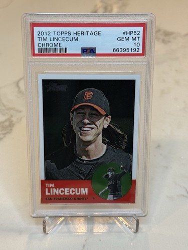 Tim Lincecum [Chrome] #HP52 2012 Topps Heritage Chrome card