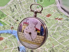 Romilly a Paris . Silver French Painted Dial Verge 1790 . Pocket Watch