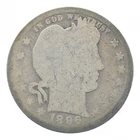 BETTER 1896 Liberty Barber 90% Silver US Quarter *039