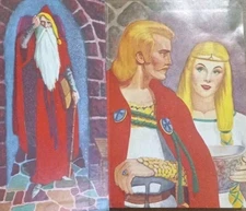 1960's Vibrant Hardcover King Arthur & His Knights Grail Mystery Fiction