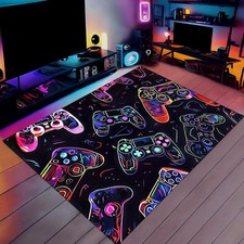 Hojalis Gaming Area Rugs, 47.3" x 31.5" Gaming Rug for Boys Bedroom, Colorful