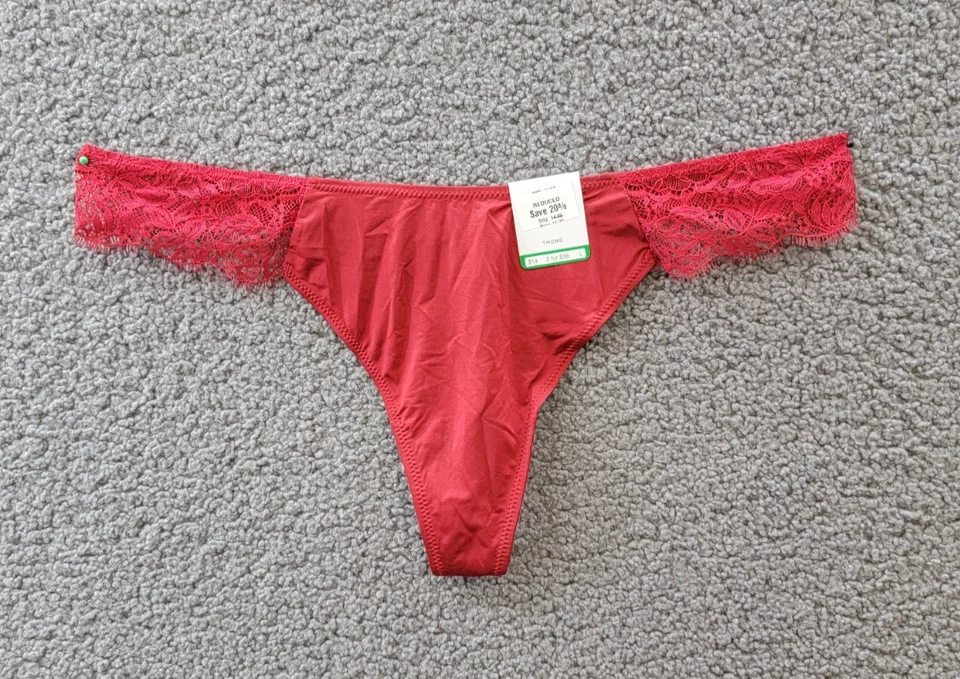 B.tempt'd by Wacoal It's On Tanga Ropa Interior Para Mujer 7-L Savvy Rojo Pull On Foto 2 de 4