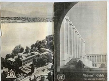 Palais Des Nations Visitor's Guide United Nations Geneva Switzerland 1950's