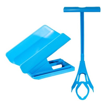 Sock Aid Device with Handle, Easy On Off Sock Assistant, Blue, Mobility Aid f...
