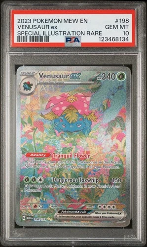 Venusaur EX 198/165 Scarlet & Violet 151 PSA 10 Special Illustration Rare