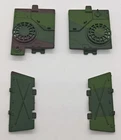 Vintage GI Joe 1989 Slaughters Marauders Equalizer Rear & Side Cover Set