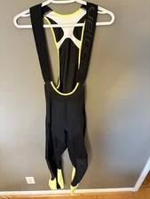 Bontrager Velocis Softshell Bib Cycling Tight, XL, Black/hi Viz