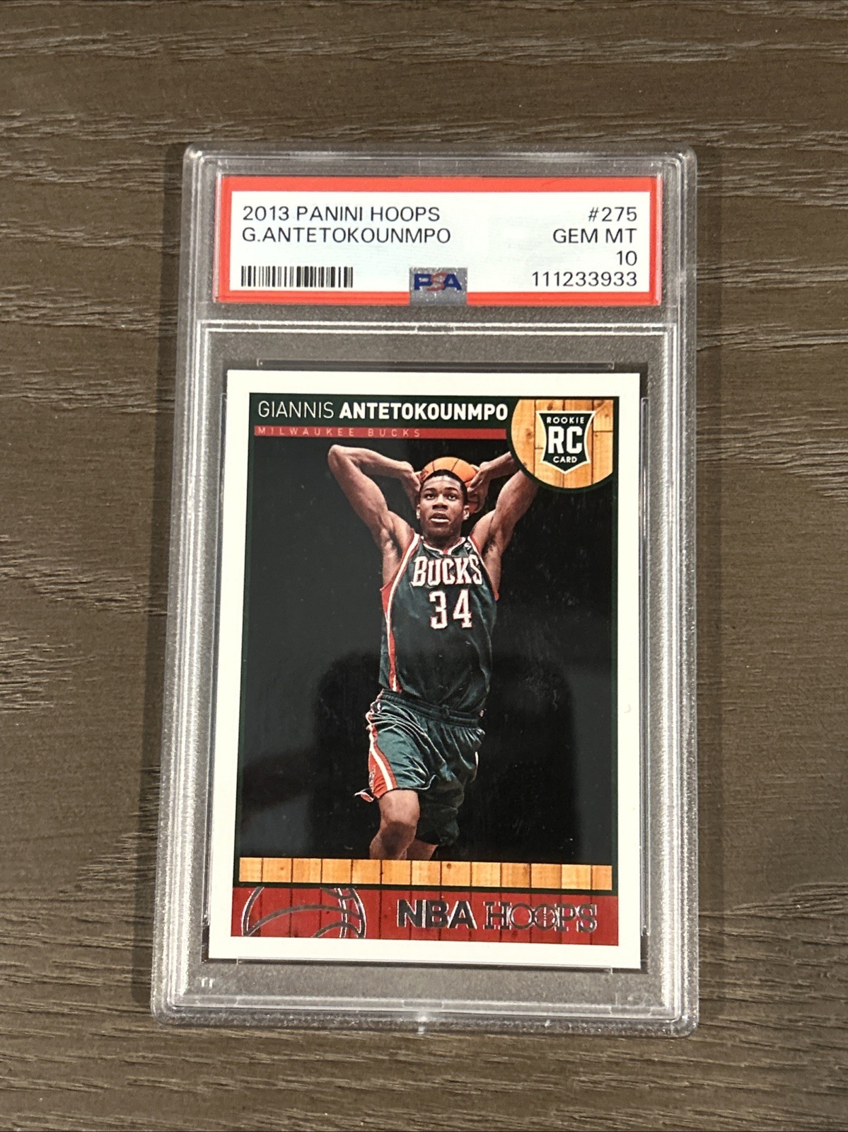 2013 Panini Hoops Giannis Antetokounmpo #275 - Bucks RC Rookie - PSA 10