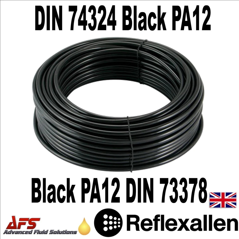 AFS-HOSE PA12 DIN 73378 or 74324 Flexible Nylon Tubing Pneumatic Air Brake Fuel Tube UK