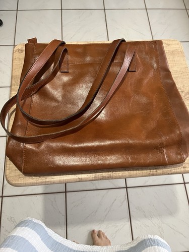 Patricia Nash Viana Tan Leather Tote Bag,