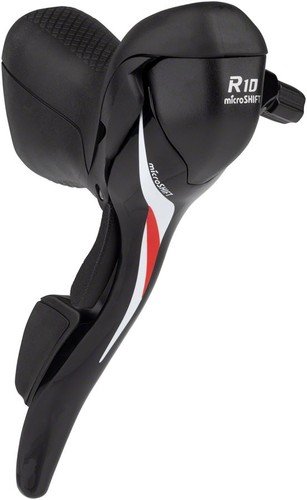 microSHIFT R10 Right Drop Bar Shift Lever - 10-Speed, Shimano Compatible, Black - Picture 1 of 2