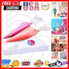 Disposable Piping Bags 12 Inch - 100 Anti Burst Pastry Bags - Icing Piping Ba...