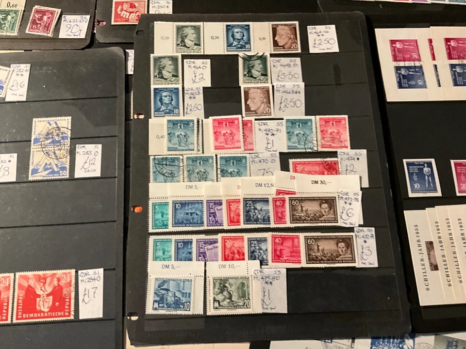 Sello alemán, Reich. Como nuevo y usado muchos juegos múltiples cabezas Hitler 1938-63. N66 Foto 2 de 4