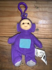 VTG 1999 BURGER KING Purple TELETUBBIES LAA-LAA FINGER PUPPET BACKPACK CLIP TOY