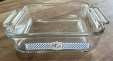 VINTAGE Anchor Hocking  Glass Casserole Dish 8”x8” 2qt