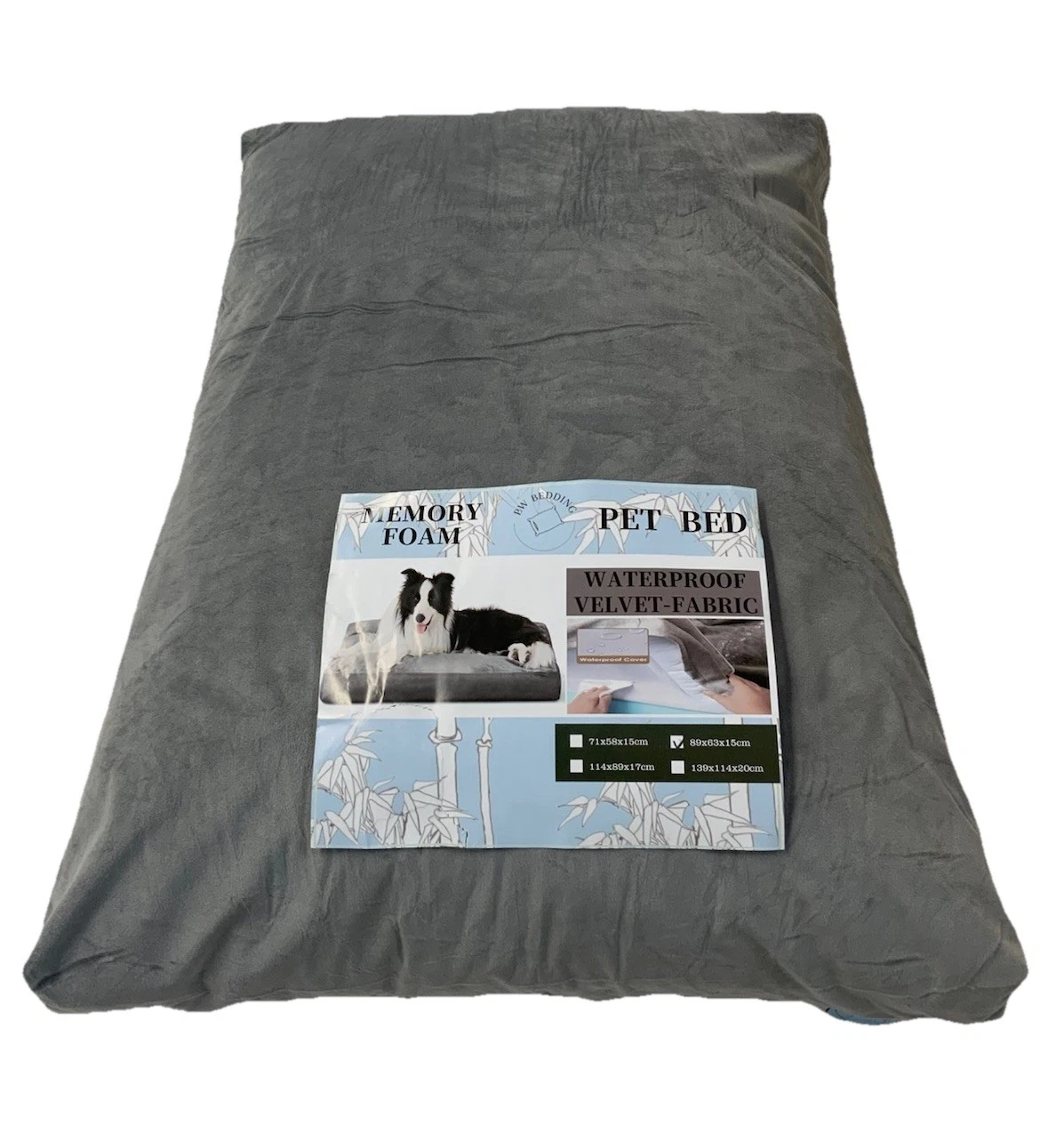 Luxury Dog Bed Memory Foam Luxury Pet Cushion Comfy Removable Cover Large