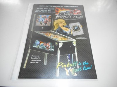 Englischer Flyer für Flipper Pinball Heighway Pinball Full Throttle