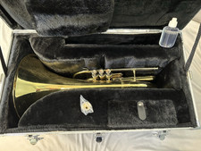 GORGEOUS KING U.S.A. MODEL 1122 MARCHING FRENCH HORN  MPIECE  CASE  BONUS 