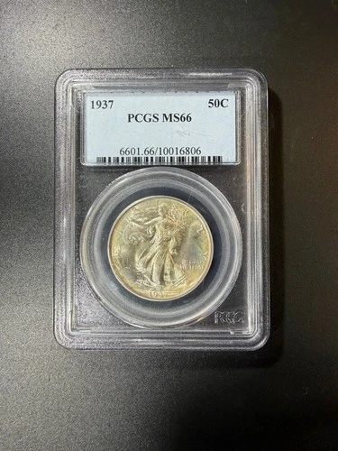 New Listing1937 Walking Liberty Half Dollar PCGS MS66 High Grade Coin Nice Luster Type Coin