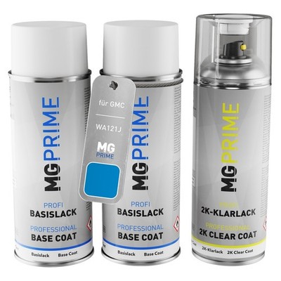 Autolack 2K Spraydosen Set für GMC WA121J Rip Tide Metallic 1