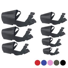 Dog Muzzles Suit 7 Pcs Adjustable Quick Fit Prevent Biting Barking Black