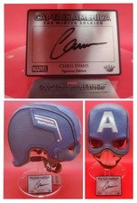 King Art's Captain America Helmet 1:1 LE 008/100 signed by Chris Evans SWAU COA