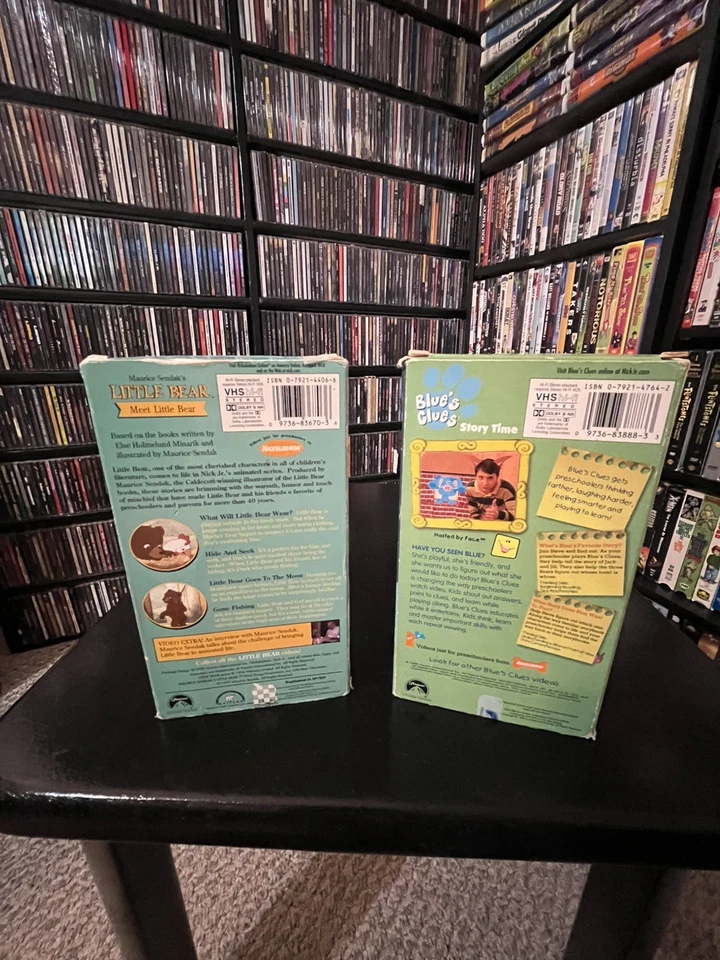 Nick Jr VHS lot x2 Little Bear & Blue’s Clues Nickelodeon  - Image 2 of 4