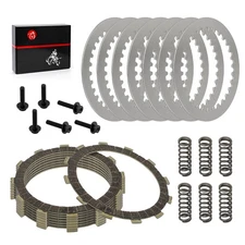 Heavy Duty Clutch Friction Steel Plates w/Spring Bolt For Yamaha YZ250 2002-2024