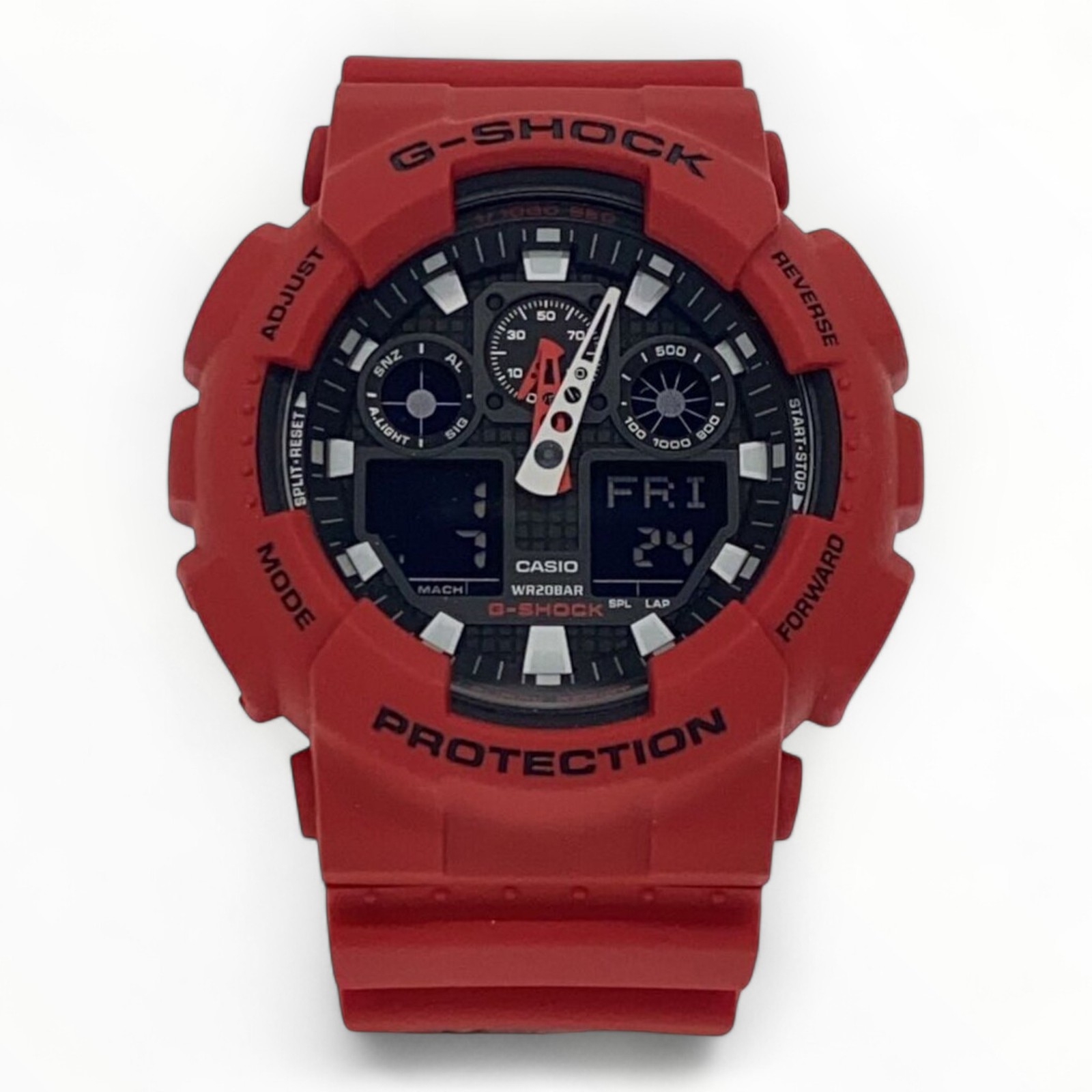 CASIO Ana-Digi Quartz Watch for Men - Black & Red, 2.17