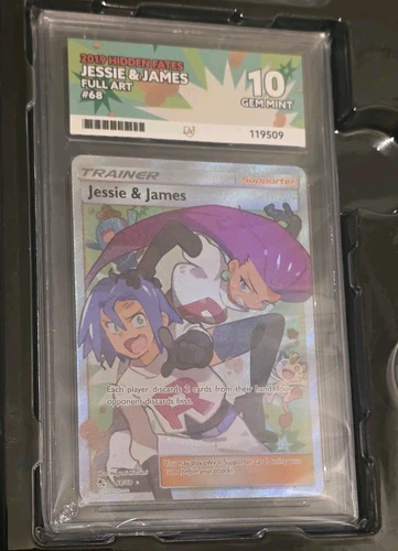 Pokémon TCG Hidden Fates Jesse & James Full Art Card 68/68 Ace 10