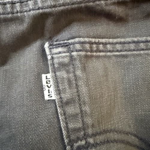Levis 505 Mens 34x29 Black Distressed Straight Leg Denim Jeans - Picture 9 of 10