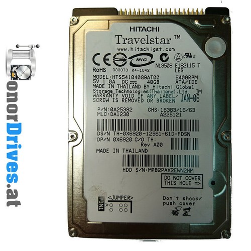 Hitachi Travelstar - 40 GB - SATA - PCB 320 0A21010 01*
