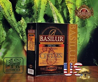 Basilur Tea Island of tea Ceylon Special Pure Black Ceylon Tea 100 Tea Bags 