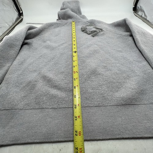 G/Fore Sweater YOUTH XL SLIM CHEST 19.5” Gray Wool Hoodie Elbow Patch Pullover - Picture 18 of 20