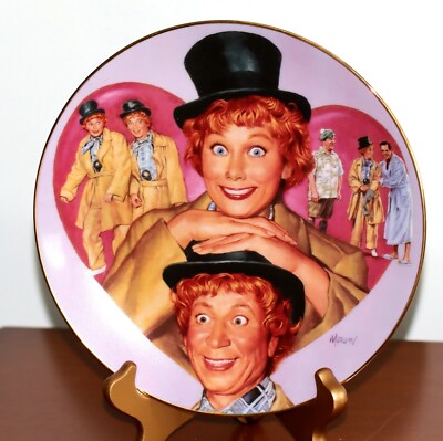 1997 The Hamilton Collection Plate Lucy Meets Stars Lucy & Harpo Marx #0240A