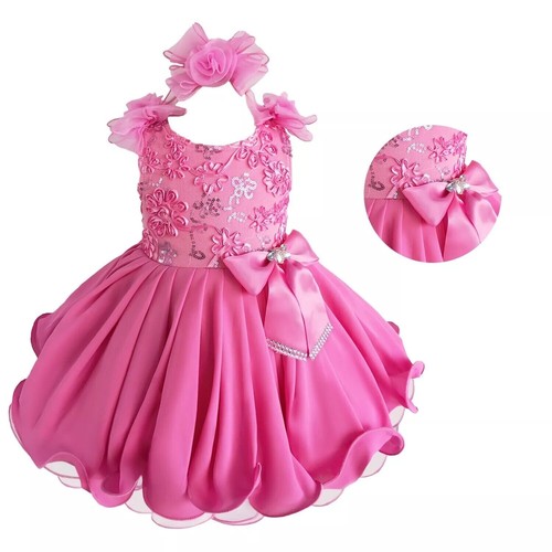 Jenniferwu Baby Girl Pageant Dress Handmade Beaded Dresses 12-18M