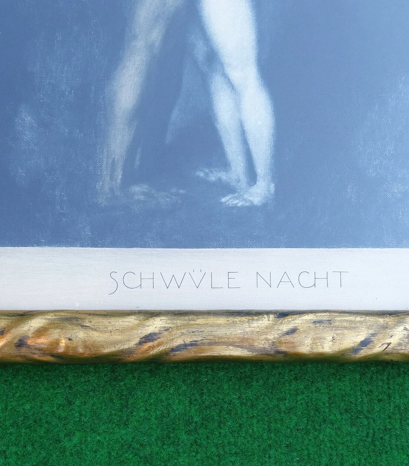 Franz Hanfstaengl Paar in der sternenklaren Nacht Franz von Stuck 1910 in Rahmen - Bild 3 von 4