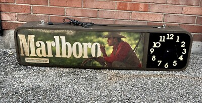 Marlboro 缶 2個セット レプリカ箱付き／価値ある付録付き！ VINTAGE LARGE 54” MARLBORO DOUBLE SIDED CLOCK & LIGHTED SIGN | eBay